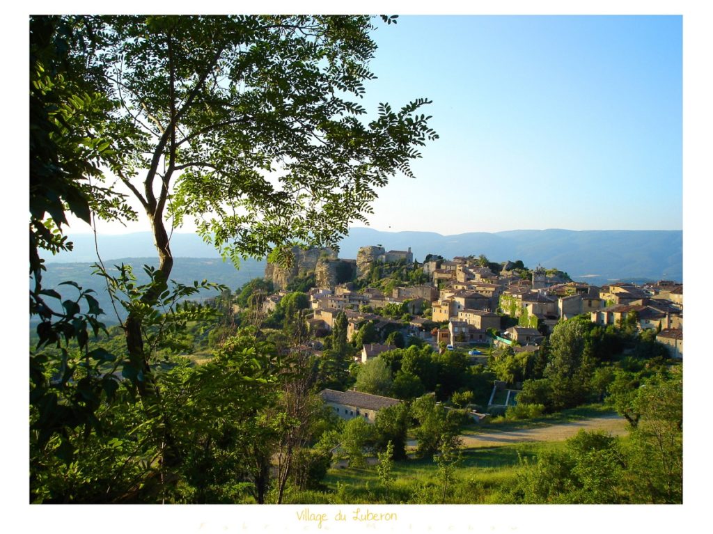 Hilltop village of Gordes in Provence landscape