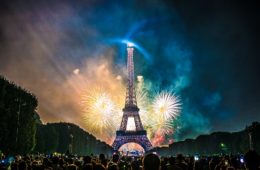 Fireworks over the Eiffel Tower