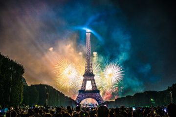 Fireworks over the Eiffel Tower