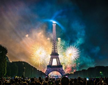 Fireworks over the Eiffel Tower