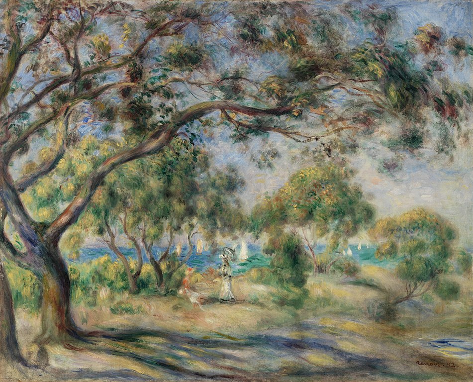 Renoir 1892 painting Le Bois de la Chaise in Noirmoutier, Vendee