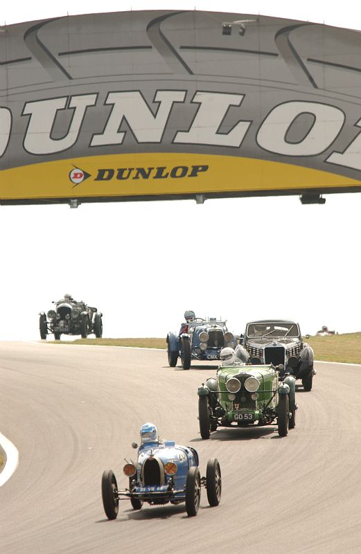 Old vintage cars in Le Mans classic races