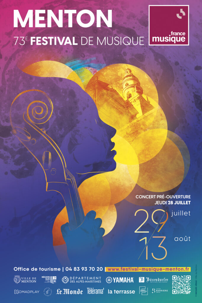 Colourful poster of Menton Music Festival 2022