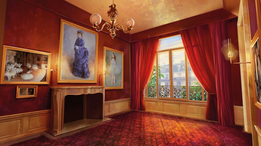 Paris 1874 Inventing Impressionism showing interior of photographer's studio in Aptil 1874 in immersive experience