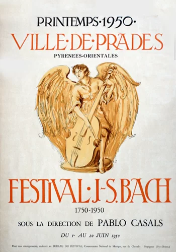 Poster of 1950 first Bach Pablo Casals festival