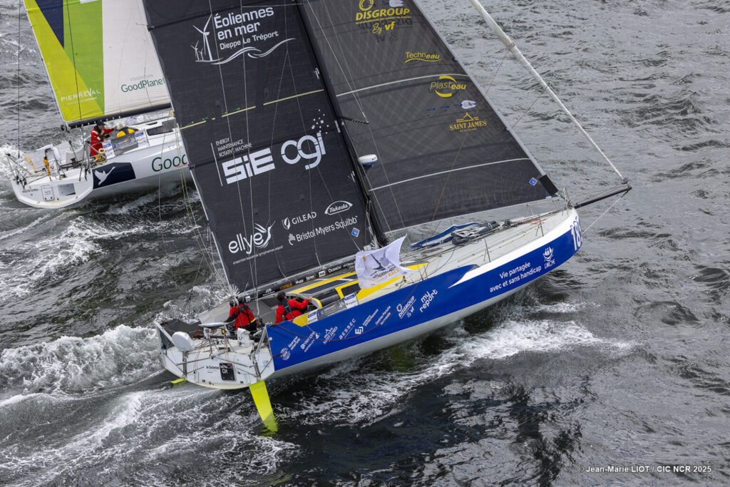 CIC Normandy race with two boats at angle in lively sea