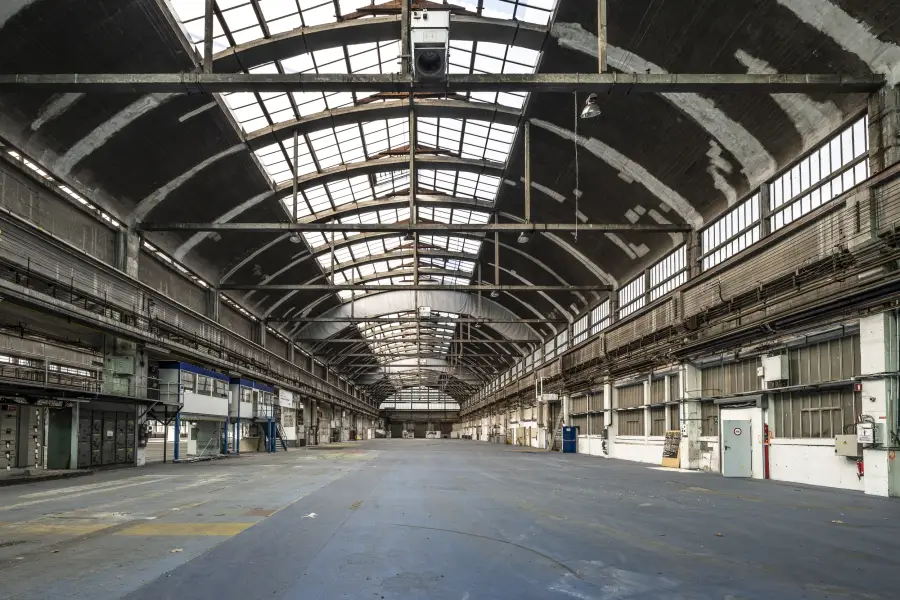 Lyon Art Biennal huge industrial style space, empty
