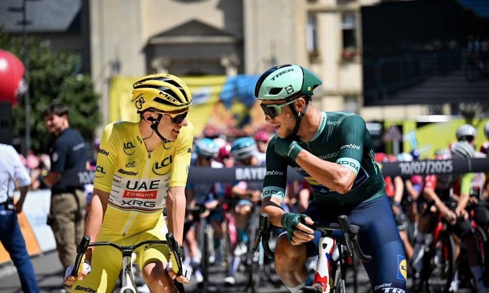 Tour de France 2025 Jonathan Milan and Tadej Pogacar
