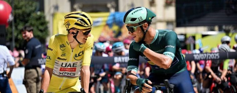 Tour de France 2025 Jonathan Milan and Tadej Pogacar