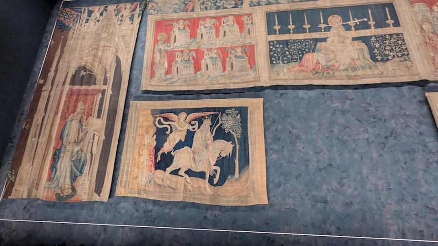 apocalypse Tapestry with one panel empty