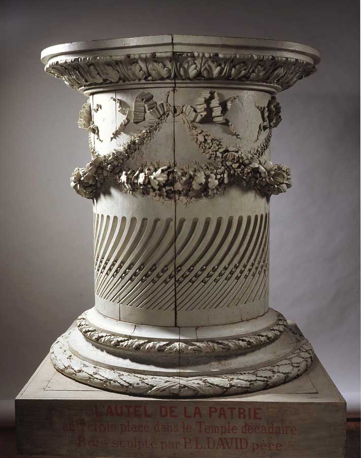 Autel dela Patrie Altar by Pierre-Louis David big column decorated with motifs